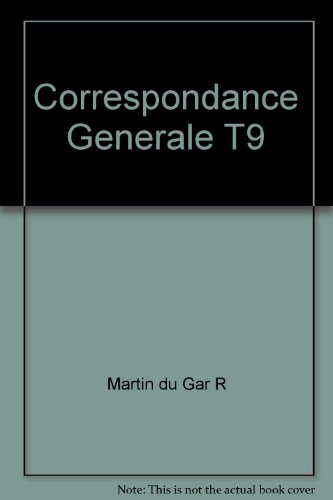 9782070195039: Correspondance gnrale: Tome 9