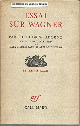 Imagen de archivo de Essai sur wagner a la venta por Librairie Th  la page