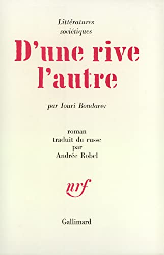 Stock image for D'une rive  l'autre for sale by Livreavous