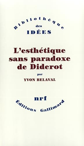 Beispielbild fr L'Esthtique sans paradoxe de Diderot zum Verkauf von medimops