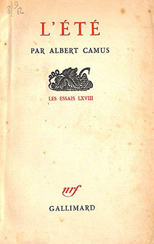 L'ETE (LES ESSAIS) (9782070212118) by Albert Camus