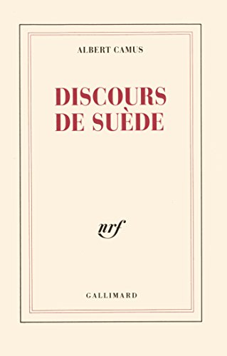 Discours de SuÃ¨de (9782070212163) by Camus, Albert