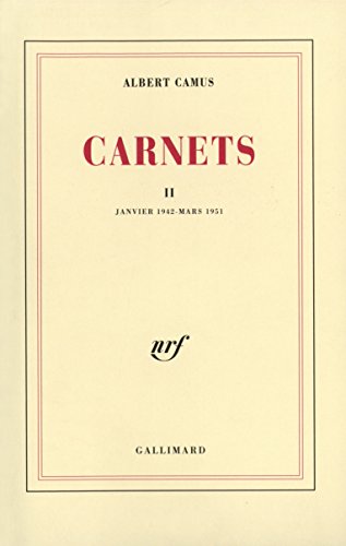 Imagen de archivo de Carnets, tome 2 : Janvier 1942 - marsAlbert Camus; Gallimard a la venta por Iridium_Books