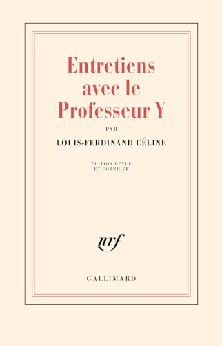 9782070213092: Entretiens avec le professeur Y