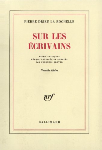 Stock image for Sur les Ecrivains for sale by Chequamegon Books