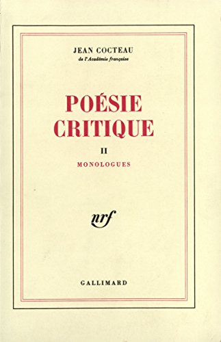 PoÃ©sie critique (2) (9782070215928) by Cocteau, Jean