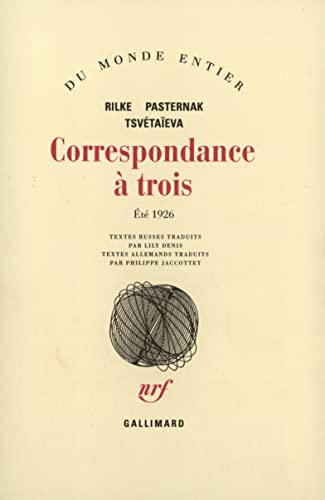 9782070224517: Correspondance  trois: (t 1926)
