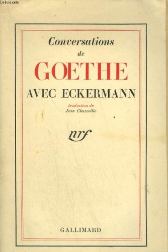9782070228720: Conversations de Goethe avec Eckermann