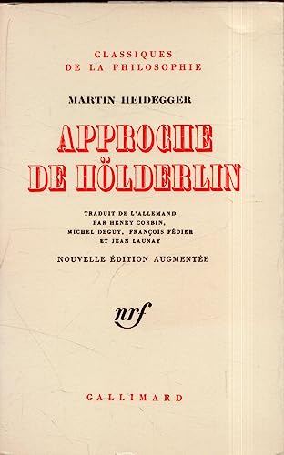 9782070231447: APPROCHE DE HOLDERLIN