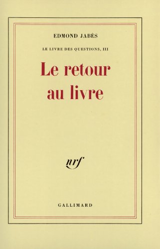 Stock image for Le retour au livre for sale by GF Books, Inc.