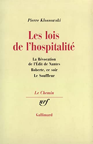 Stock image for Les Lois de l'hospitalité for sale by LeLivreVert