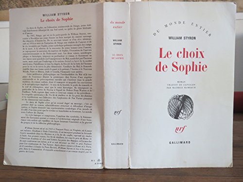 Le choix de Sophie - Styron, William: 9782070239221 - AbeBooks