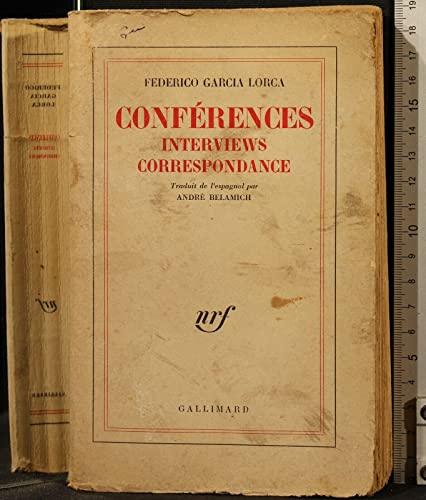 CONFERENCES, INTERVIEWS, CORRESPONDANCE (BLANCHE) (9782070240005) by GARCIA LORCA, FEDERICO