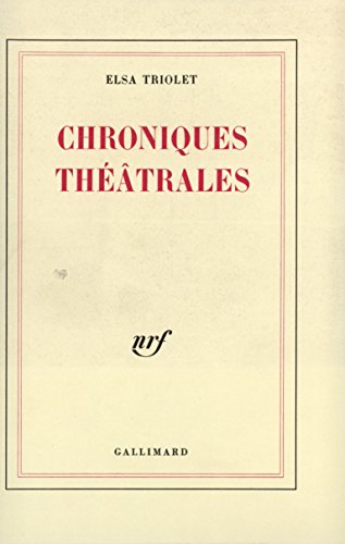 Beispielbild fr Chroniques thtrales. Les Lettres franaises, 1948-1951 zum Verkauf von Ammareal