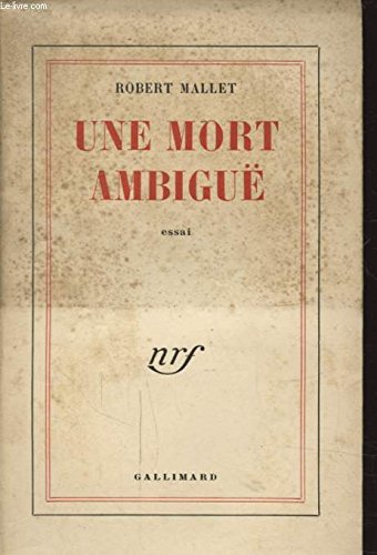 9782070241248: Une mort ambige