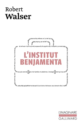 Beispielbild fr L'Institut Benjamenta (Jakob von Gunten) zum Verkauf von Ammareal