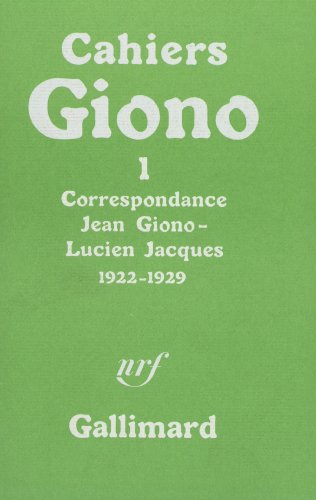 Correspondance: 1922-1929 (1) (9782070251155) by Giono, Jean; Jacques, Lucien