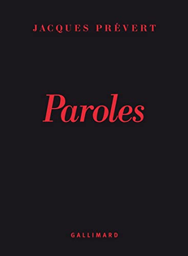 Stock image for Paroles for sale by Librairie Th  la page
