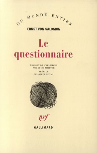 9782070257317: Le questionnaire