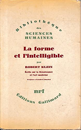 9782070271313: La forme et l'intelligible