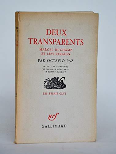 9782070278411: Deux transparents Marcel Duchamp et Claude Lvi-Strauss: MARCEL DUCHAMP ET CLAUDE LEVI-STRAUSS