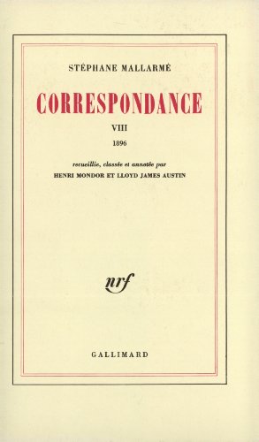 Imagen de archivo de Correspondance, t. VIII (1896). a la venta por Ammareal