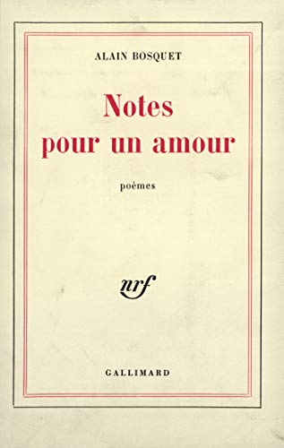 9782070281411: Notes pour un amour (Blanche)