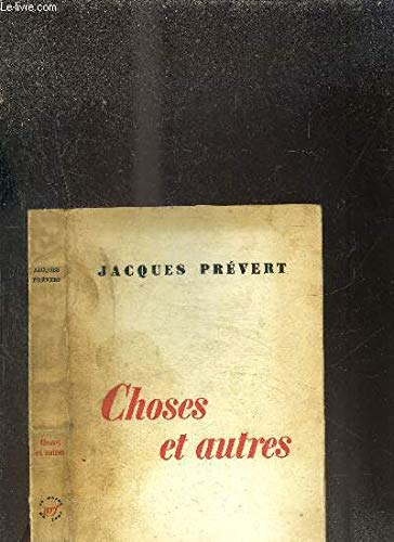 Choses et autres (9782070282869) by PrÃ©vert, Jacques