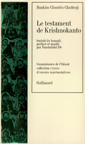 9782070283675: Le Testament de Krishnokanto