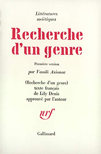 Stock image for Recherche d'un genre [Mass Market Paperback] Axionov, Vassili for sale by LIVREAUTRESORSAS