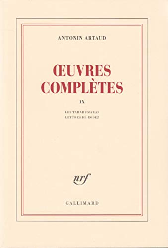 Å’uvres complÃ¨tes (9) (9782070289790) by Artaud, Antonin