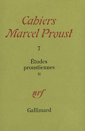 Beispielbild fr tudes proustiennes (2) zum Verkauf von Gallix
