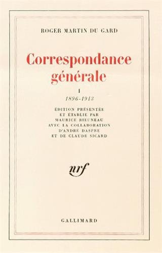 Beispielbild fr Correspondance gnrale - Tome 1 et Tome 2 [Broch] Martin du Gard, Roger zum Verkauf von Au bon livre