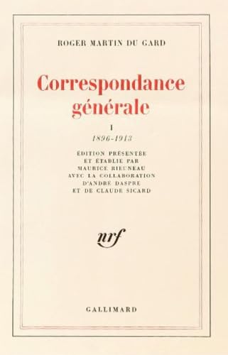 Stock image for Correspondance gnrale - Tome 1 et Tome 2 [Broch] Martin du Gard, Roger for sale by Au bon livre