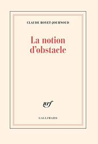 Beispielbild fr La Notion d'obstacle zum Verkauf von Gallix