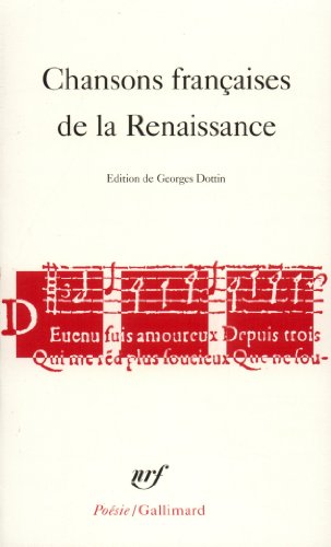Stock image for Chansons franaises de la Renaissance for sale by Ammareal
