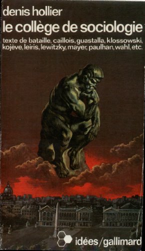 Le Collège de sociologie, 1937-1939 Cover art