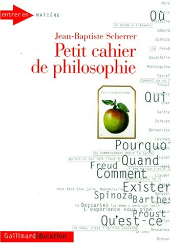 Beispielbild fr Petit cahier de philosophie (Entrer en mati�re) (French Edition) zum Verkauf von Wonder Book