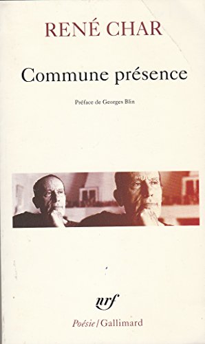 9782070407392: Commune prsence: A40739 (Poesie/Gallimard)