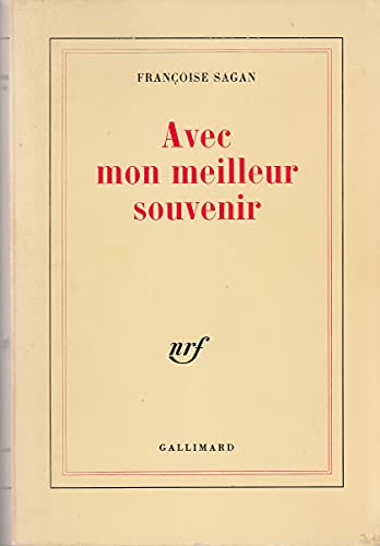 Beispielbild fr Avec mon meilleur souvenir (French Edition) zum Verkauf von Better World Books