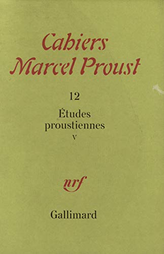 Beispielbild fr tudes proustiennes (Tome 5) zum Verkauf von Ammareal