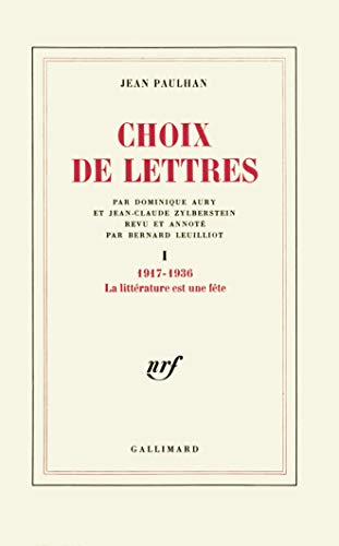 Stock image for Choix de lettres (Tome 1-1917-1936) for sale by LIVREAUTRESORSAS