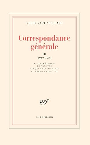 9782070706617: Correspondance gnrale (Tome 3-1919-1925)