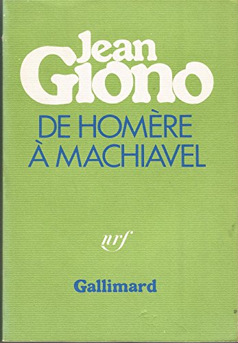 9782070706648: De Homre  Machiavel (CAHIERS GIONO)