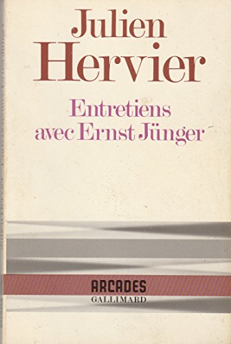 Beispielbild fr Entretiens avec Ernst Jnger zum Verkauf von GF Books, Inc.