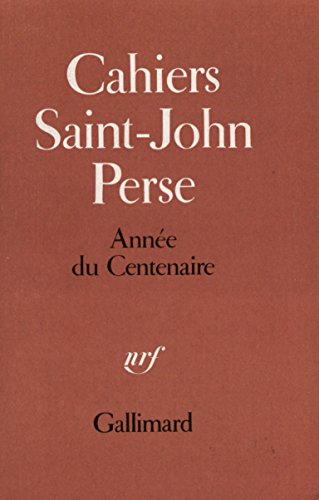 Beispielbild fr Cahiers Saint-John Perse zum Verkauf von Ammareal