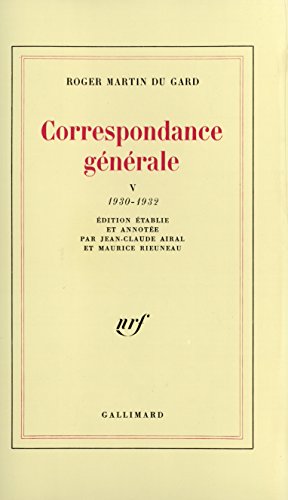 Stock image for Correspondance gnrale: 1930-1932 (5) for sale by Gallix