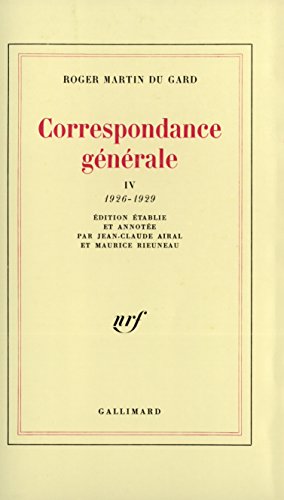 9782070709175: Correspondance gnrale: 1926-1929 (4)