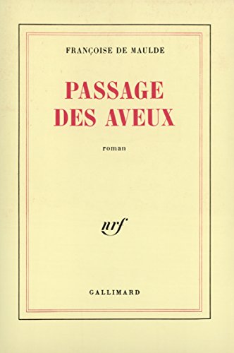 Stock image for Passage des aveux for sale by A TOUT LIVRE
