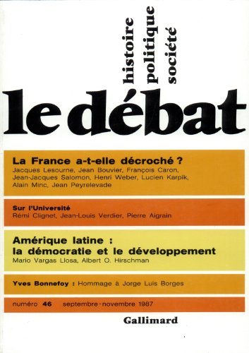 Beispielbild fr Le dbat n46, septembre-novembre 1987 zum Verkauf von LibrairieLaLettre2